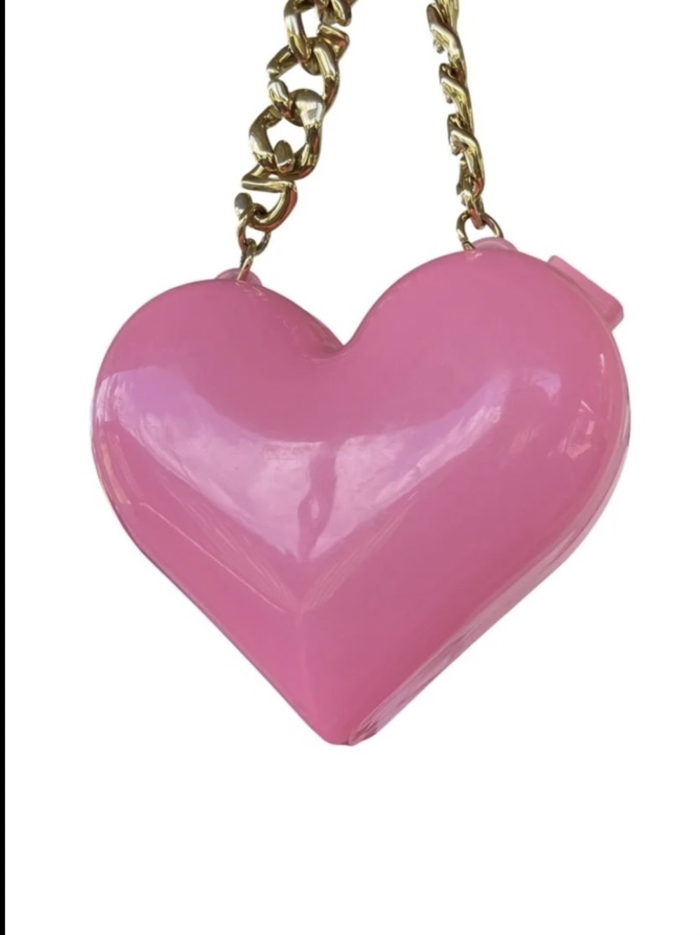 **SUPER RARE/ HTF** GCDS Pink Acrylic Hard Case Bag w/ Gold Hardware **EUC** - Picture 2 of 11